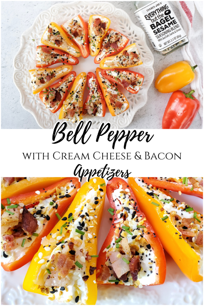 bell pepper with cream cheese and bacon appetizers