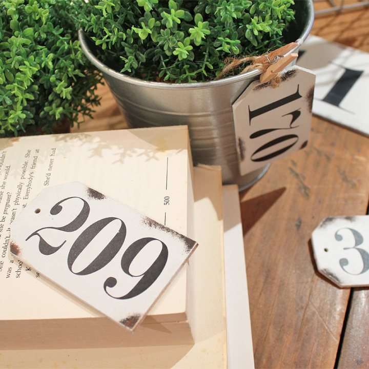 Image for How to make Faux French Enamel Number Tags