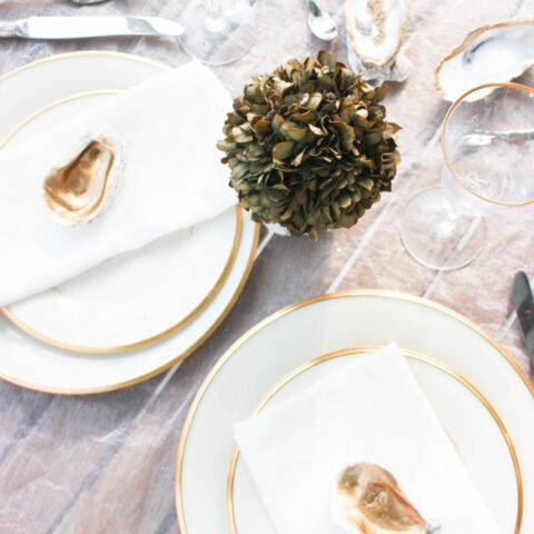 Image for How To Paint Oyster Shells Gold Perfect For Party Decor