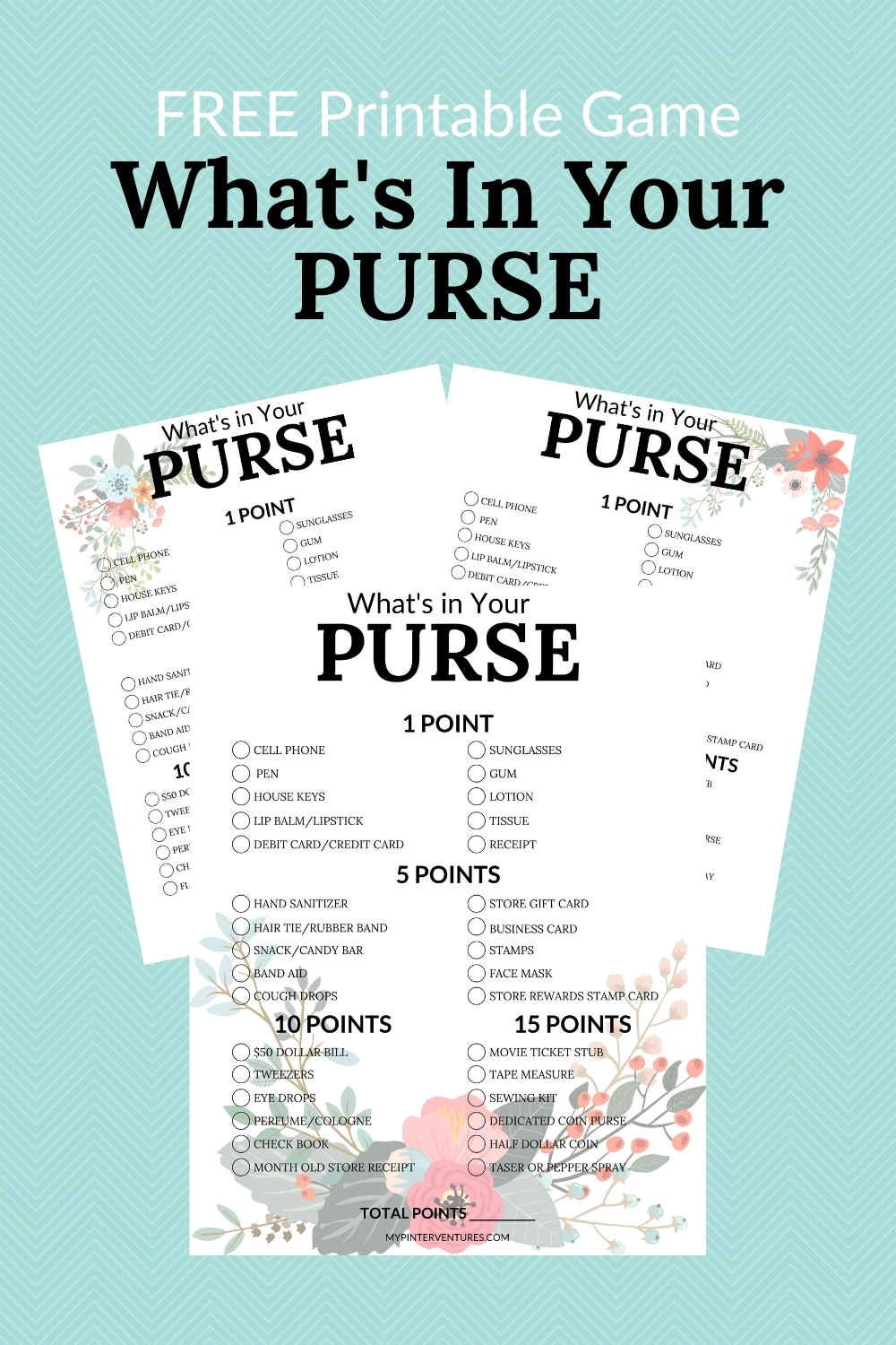 Free Printable What's In Your Purse Game | Purse game, Whats in your purse,  Sewing kit gift