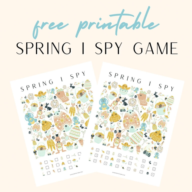 Printable Spring I Spy Game