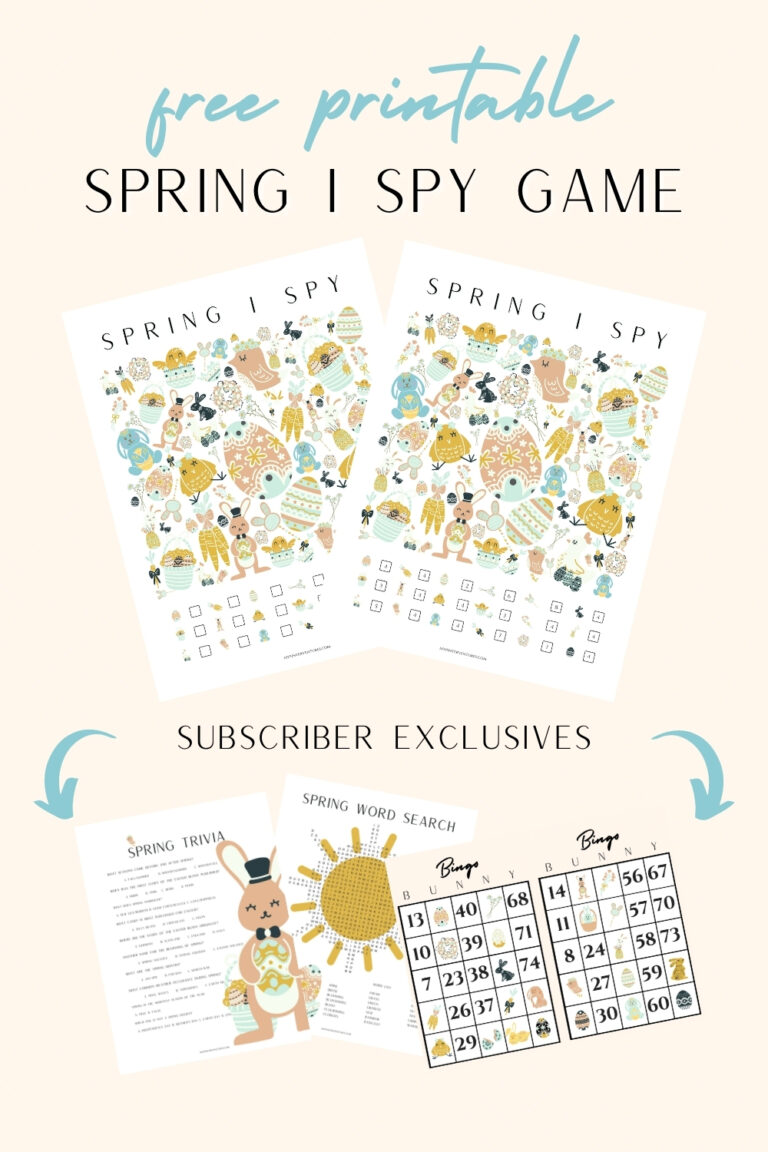 Free Printable Spring I Spy Game - My Pinterventures