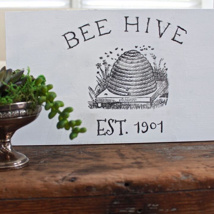 Image for DIY Sign with Iron On Graphics - Thrift Store Upcycle