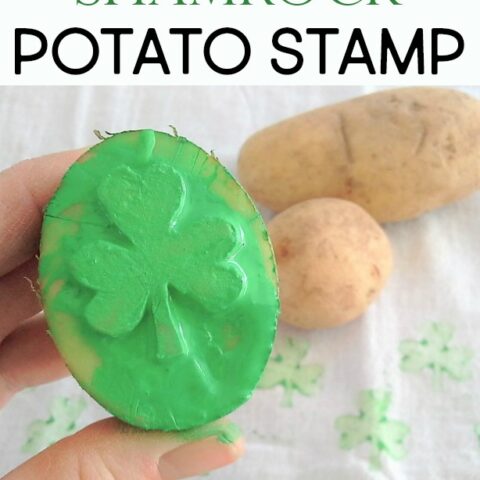 Image for Shamrock DIY Paint Stamp from a Potato