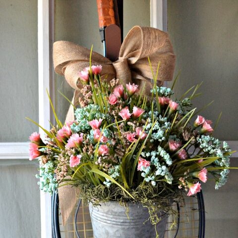 Image for Spring wreath ideas using things found at the thrift store
