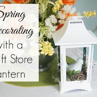 Image for White Lantern Centerpiece from a Thrift Store Find