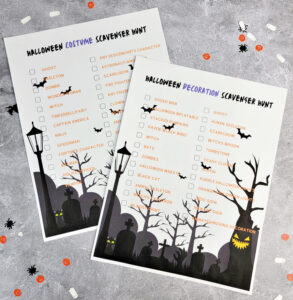 Free Halloween Scavenger Hunt Game Printable - My Pinterventures