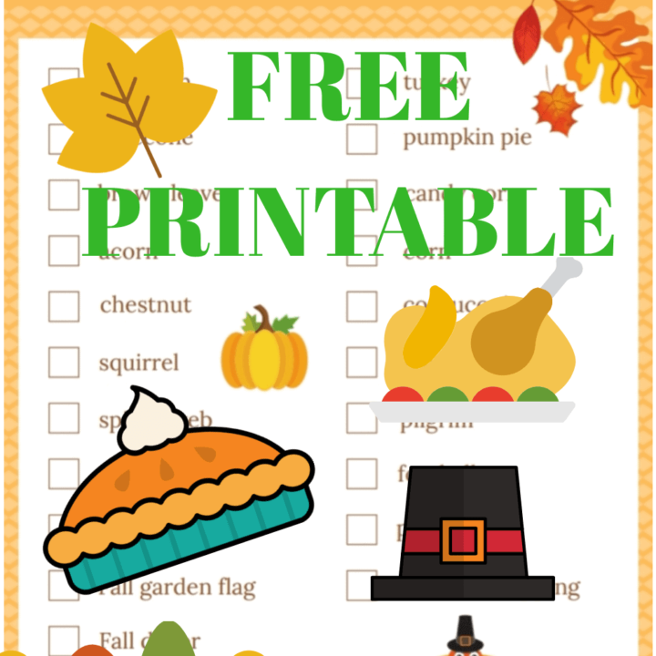 Image for Free Printable Thanksgiving Scavenger Hunt for Kids
