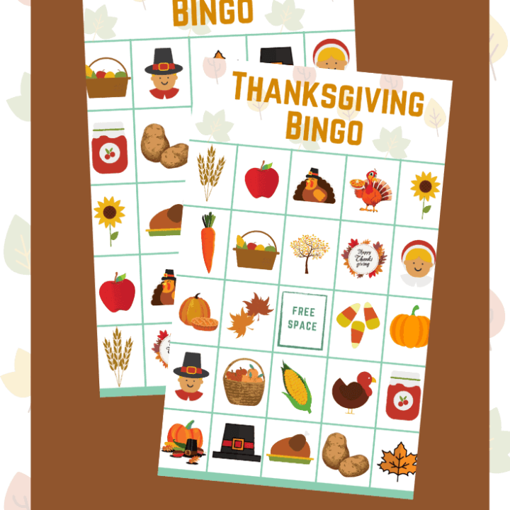 Image for Thanksgiving Bingo Cards Free Printable Game for Kids -