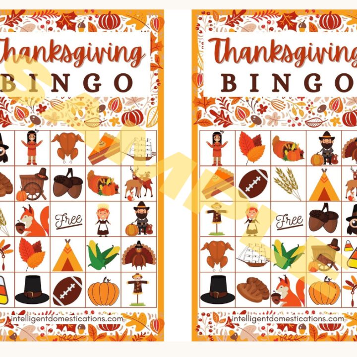 Image for Cute Thanksgiving BINGO Game Printable