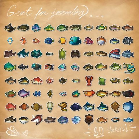 Image for Fish Stickers | Etsy