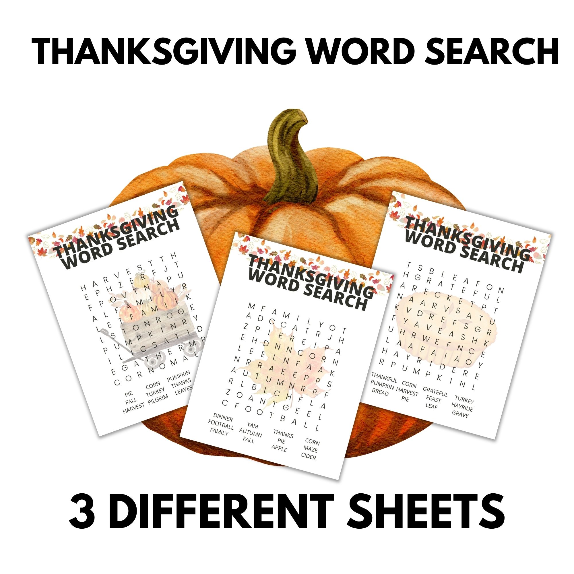 Printable Thanksgiving Games - Kara Creates