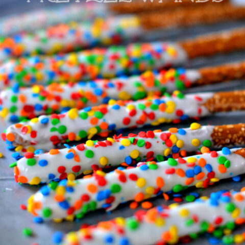 Image for Easy Rainbow Pretzel Wands