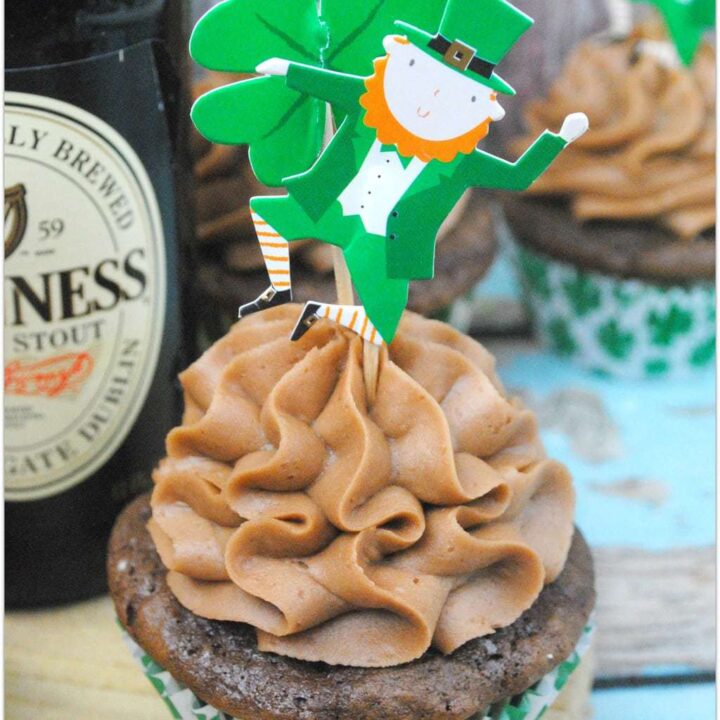 Image for Guinness Cupcakes with Sweet Cream Chocolate Frosting
