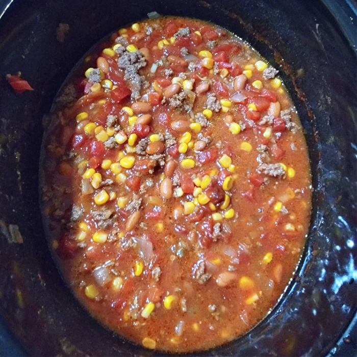 Cooked easy slow cooker taco soup