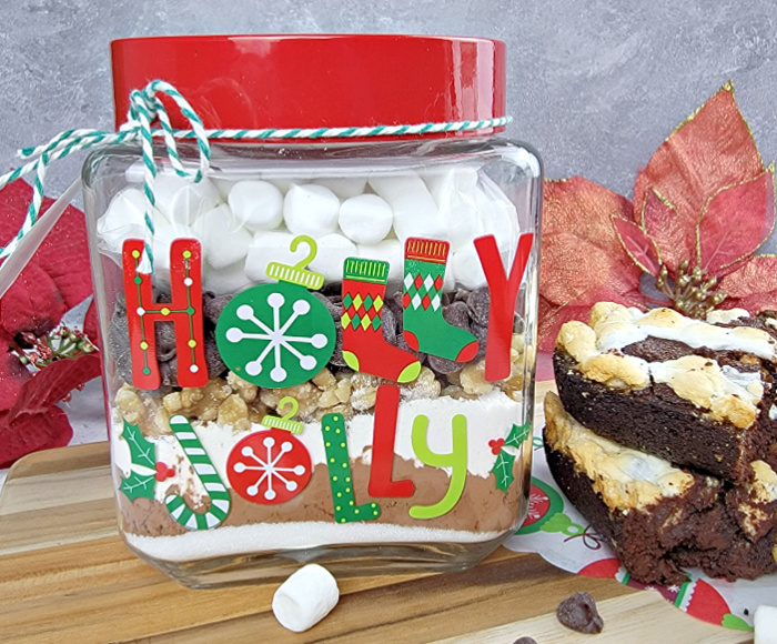 Rocky Road Brownies in a Jar – Christmas Jar Gift