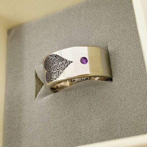 Image for Valentine's Day Gift/heart-sharp Fingerprint Ring/high | Etsy