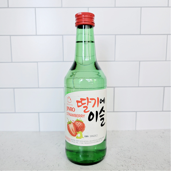 Jinro strawberry soju bottle 