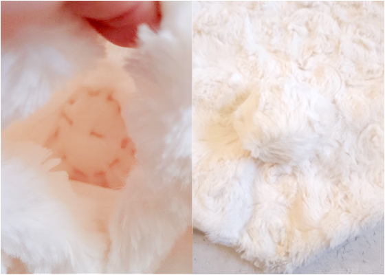Sew on fluffy bunny pillow tail