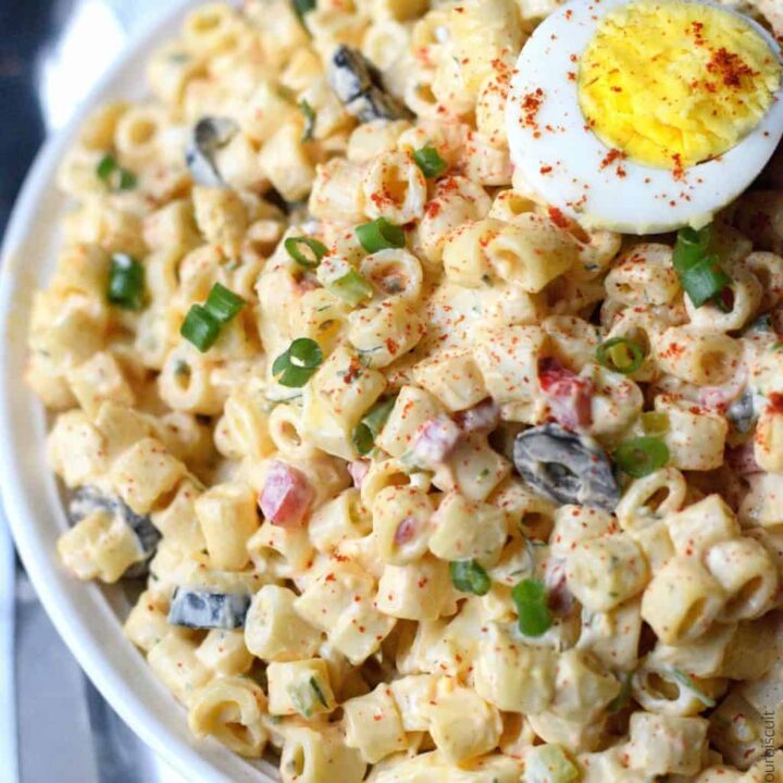 Image for Deviled Egg Macaroni Salad Recipe-Butter Your Biscuit