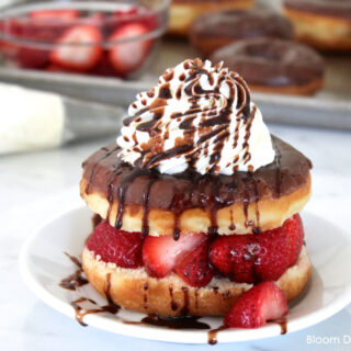 Chocolate Strawberry Stuffed Donuts