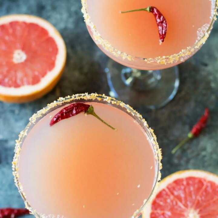 Image for Pink Grapefruit Margaritas with Sriracha Salt