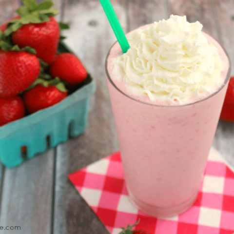 Image for Starbucks Strawberries & Cream Frappuccino - A SKINNY Version with WAY less sugar!