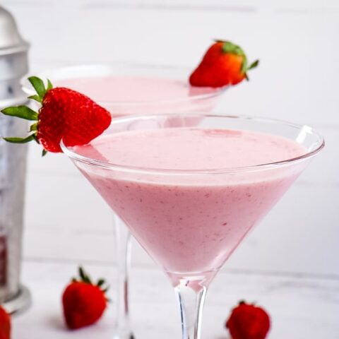 Image for Strawberry Shortcake Martini {The Strawberry Dessert Cocktail!}