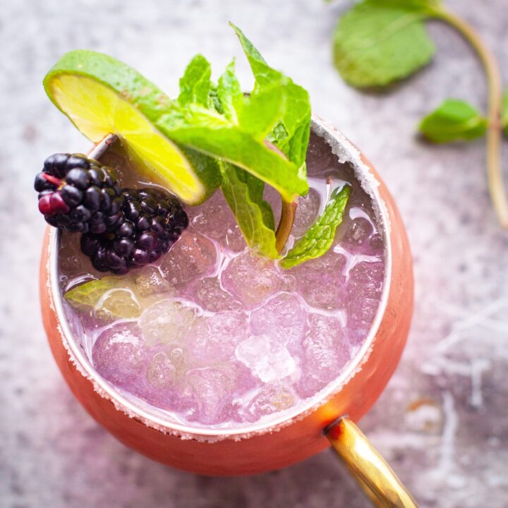 Image for Blackberry Moscow Mule Recipe with Mint