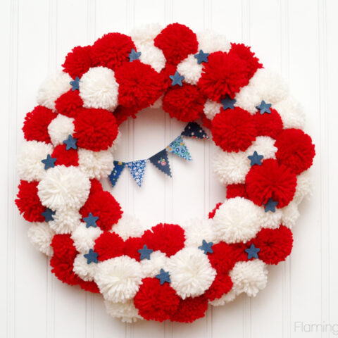 Image for Patriotic Pom Pom Wreath