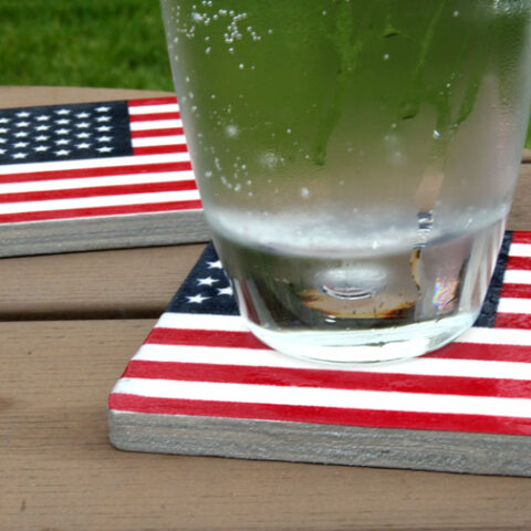 Image for American Flag Coasters – Made from parade flags!