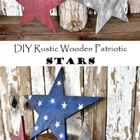Image for DIY Rustic Wooden Patriotic Stars - Vintage, Weathered, USA, 4th of July