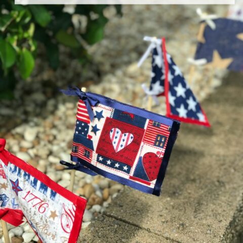 Image for DIY No Sew Patriotic Lawn Decor Flags