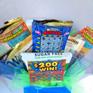 How to Make a Lottery Ticket Bouquet – Father’s Day Gift Basket - My ...