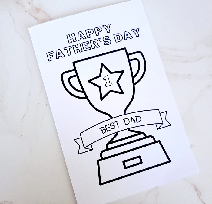 Plain Father's Day coloring card