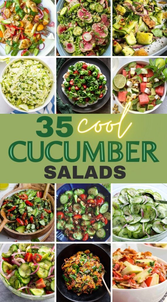 35 cool cucumber salad recipes for summer.