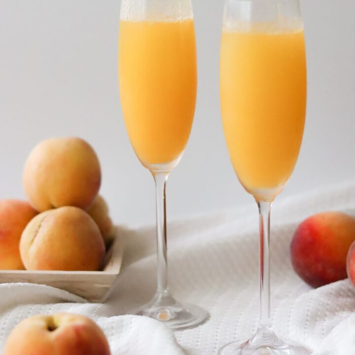 Image for Easy 3 Ingredient Vodka Peach Bellini