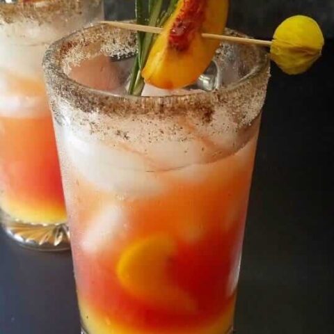 Image for Super Refreshing Peach Rosemary Michelada