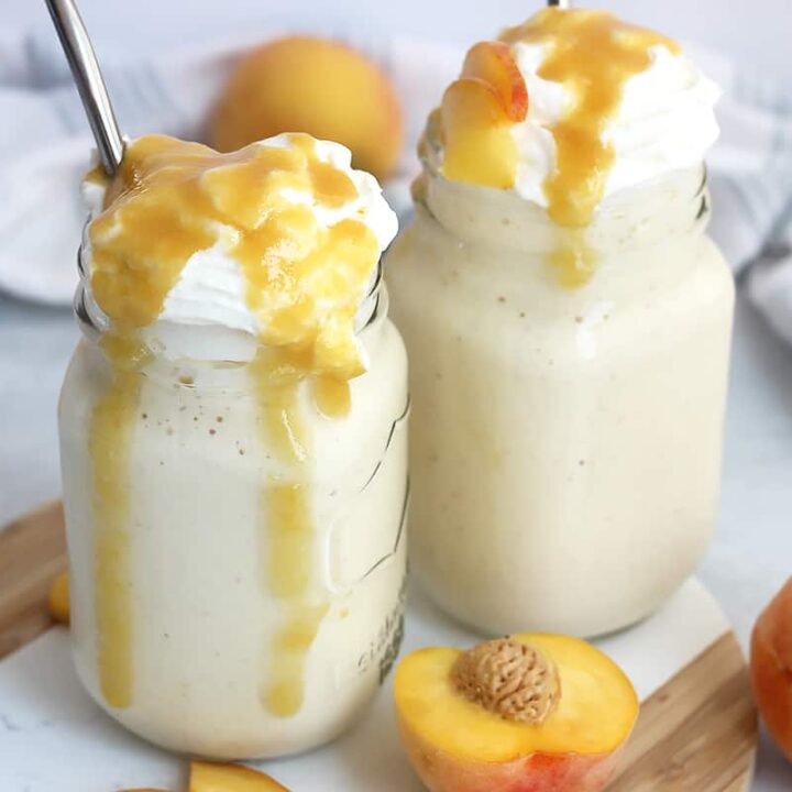 Image for Peach Milkshake with Peach Syrup
