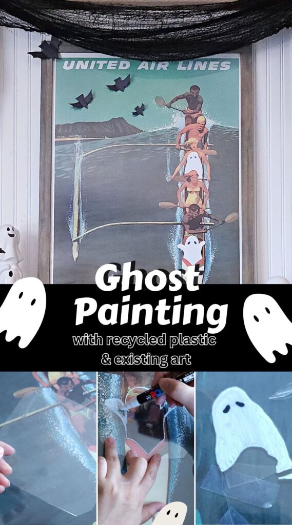 Ghost Painting with Recycled Plastic and Art.