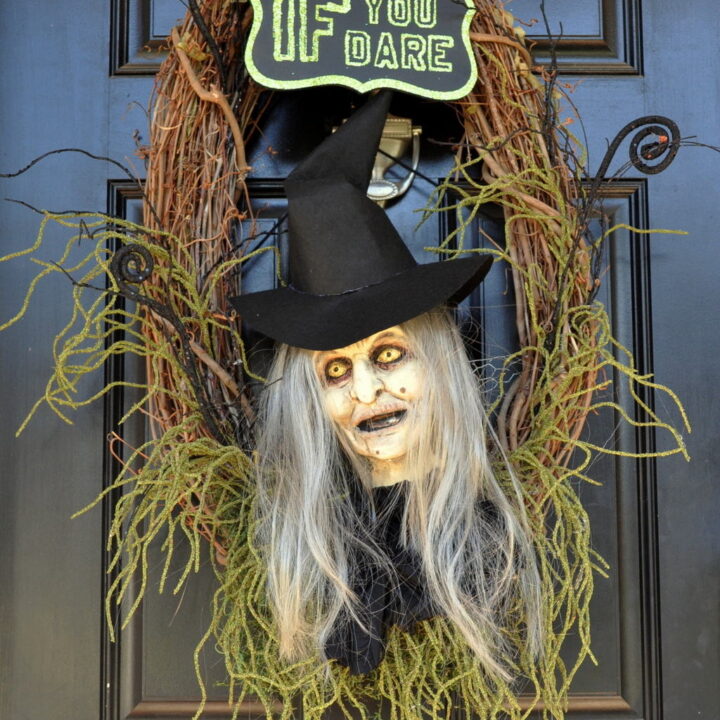 Image for Creepy Wicked Witch Halloween Wreath