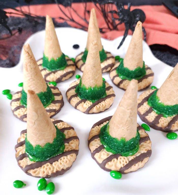 Easy Halloween Witch Hat Cookies Dessert
