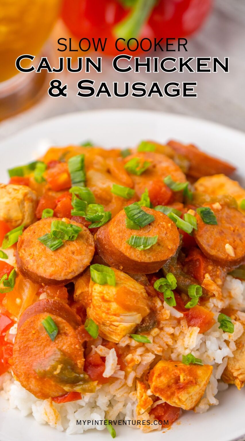 Easy Slow Cooker Cajun Chicken and Sausage - My Pinterventures