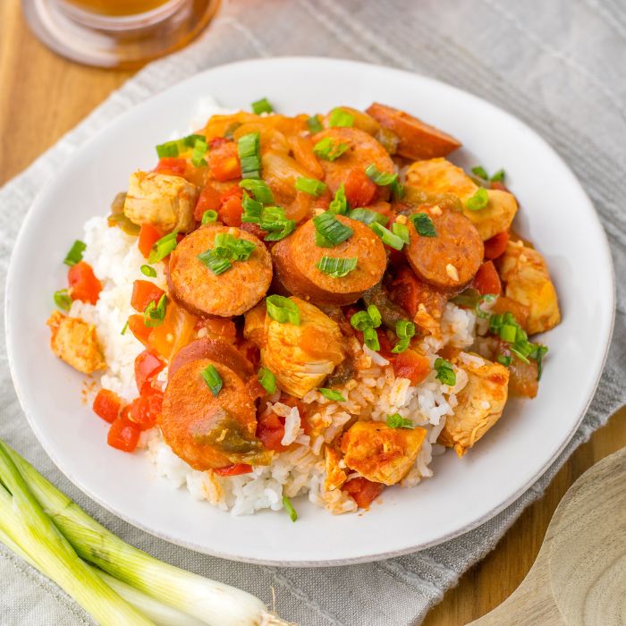 Easy Slow Cooker Cajun Chicken and Sausage