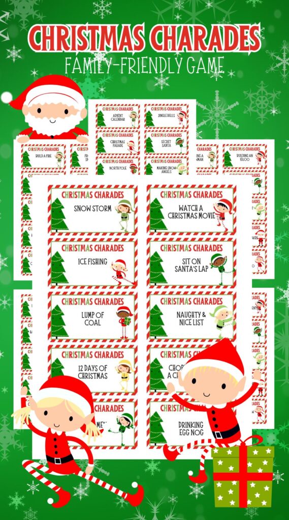 Free Christmas Charades Printable Game