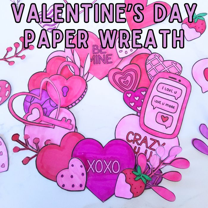 Valentine's Day Paper Wreath
