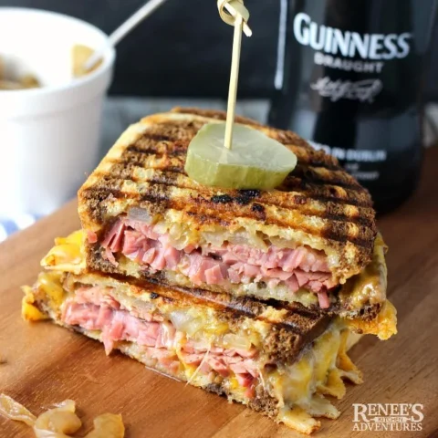 Image for Corned Beef Panini with Caramelized Guinness Onions