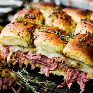 Image for Reuben Sliders Recipe - Easy 10 Minute Corned Beef Sandwich Recipe!
