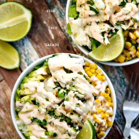 Image for Fish Taco Salad with a Creamy Chipotle Dressing