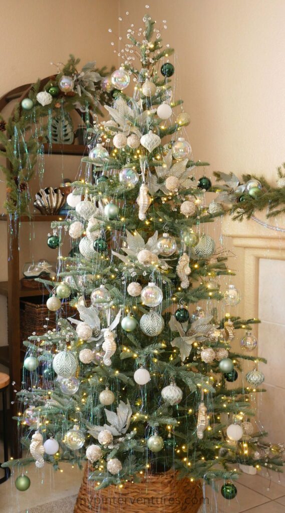 Sea Green Tropical Christmas Tree
